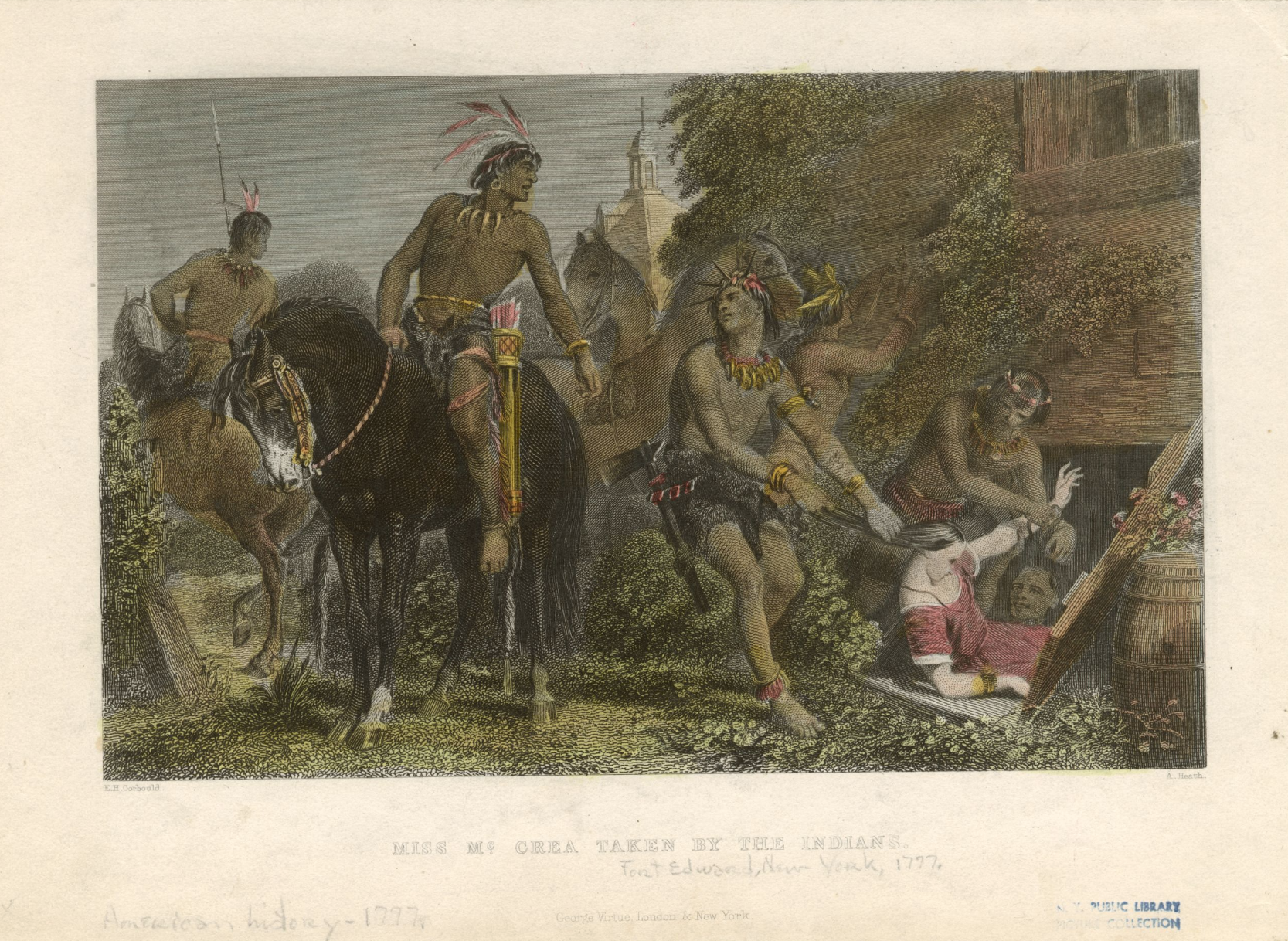 The Miriam and Ira D. Wallach Division of Art, Prints and Photographs: Picture Collection, The New York Public Library. “Miss McCrea taken by the Indians” New York Public Library Digital Collections.